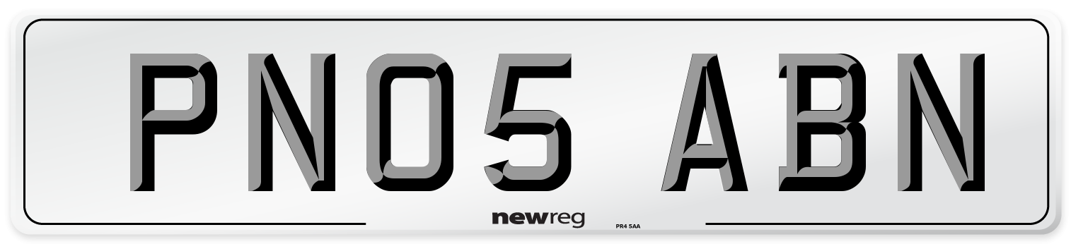 PN05 ABN Number Plate from New Reg